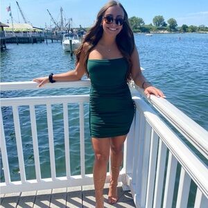 Green Strapless Dress